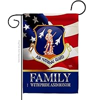 US Air National Guard Family Honor Garden Flag - Armed Forces ANG United State American Military Veteran Retire Official - House Decoration Banner Small Yard Gift Double-Sided Made In USA 13 X 18.5