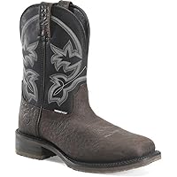 Double-H Boots Men's 10 Inch Wp Wide Sq Dark Brown 10 D(M) US