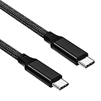 USB C to USB C Cable, 3.2 Gen 2 USB-C Cable 10ft - 4K UHD 20Gbps USB C Cable 100W PD Fast Charging Cable for Thunderbolt 3, Oculus Quest, MacBook Pro, iPad Pro, Galaxy S23, Nylon Braided, Black.