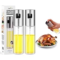VIGOR PATH Sprayer for cooking - Olive Oil Sprayer Mister - 100ml Stainles Steel Olive Oil, Vinegar, Water & Other Liquids Sprayer - Perfect for Salad, Barbecue, Kitchen Baking & Roasting (Pack of 2)
