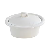 American Atelier Essex Oval Casserole with Lid, White