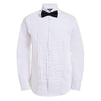 Van Heusen Boys Tuxedo Dress Shirt With Bow Tie