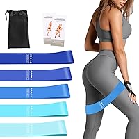 blue Resistance Bands, Exercise Bands for Women and Men, 5 Set of Stretch Bands for Booty