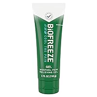 Biofreeze Pain Relief Gel, Arthritis Pain Reliver, Knee & Lower Back Pain Relief, Sore Muscle Relief, Neck Pain Relief, Pharmacist Recommended, FSA Eligible, 4 FL OZ Biofreeze Menthol Gel