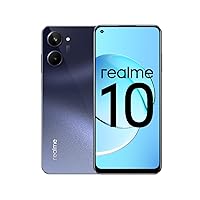 realme 10 4G Dual-SIM 256GB ROM + 8GB RAM (Only GSM | No CDMA) Factory Unlocked 4G/LTE Smartphone (Rush Black) - International Version