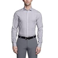 Calvin Klein Men's Dress Shirt Non Iron Stretch Slim Fit Check