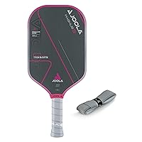 JOOLA Tyson McGuffin Magnus 3 16mm Pickleball Paddle with 1 Replacement Grip - Elongated Short Handle Pickleball Paddle - Charged Carbon Surface Technology - Carbon Fiber Racket, Hot Pink Edge Guard