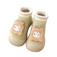 Infant Toddle Footwear Winter Toddler Shoes Soft Bottom Indoor Non Slip Warm Cartoon Bear Floor Socks Shoes for Boy Baby