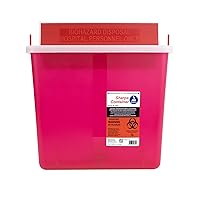 Dynarex Sharps Container, Provides a Safe Disposal of Medical Waste and Needles, Non-Sterile & Latex-Free, 5 Quarts, Made with Thermoplastic, Red with a Transparent Lid, 1 Dynarex Sharps Container