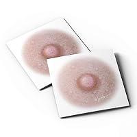 Breast Cancer Areola Temporary Tattoos, Post mastectomy Fitzpatrick #1 1.5 inch, 5 pairs FBA