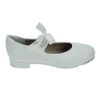 Capezio Girls Shuffle Tap Shoe (356C) -WHITE -Toddler 9