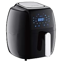 GoWISE USA GW22921-S 8-in-1 Digital Air Fryer with Recipe Book, 5-Qt, Black