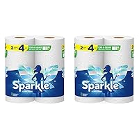 Sparkle® Tear-A-Square® Paper Towels, 2 Double Rolls : 4 Regular Rolls, 2 Count (Pack of 2)