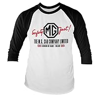 MG Officially Licensed Cars Co. - England Baseball Long Sleeve T-Shirt (White-Black), L