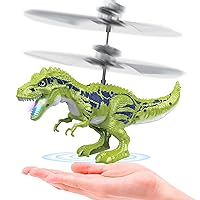 Dinosaur Toys Upgraded Flying Toy Ball Infrared Induction RC Flying Ball Toy for Kids Boys Girls Gifts LED Light Helicopter Flying Drone Indoor and Outdoor Games Toys for 2 3 4 5 6 7 8 9 10+ Year Old