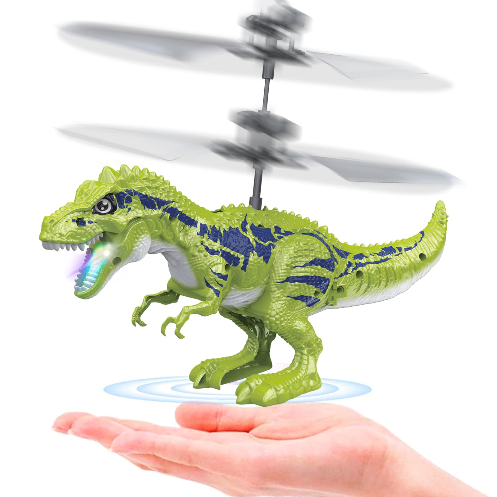 KPPIT Dinosaur Toys Upgraded Flying Toy Ball Infrared Induction RC Flying Ball Toy for Kids Boys Girls Gifts LED Light Helicopter Flying Drone Indoor and Outdoor Games Toys for Year Old