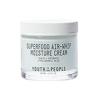 Youth To The People Air-Whip Moisture Face Cream - Gel Moisturizer & Face Primer - Lightweight Green Tea + Hydrating Hyaluronic Acid Moisturizer for Dry Skin