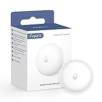 Water Leak Sensor, Requires AQARA HUB, Wireless Water Leak Detector, Wireless Mini Flood Detector for Alarm System and Smart Home Automation, for Kitchen Bathroom Basement, Works with IFTTT