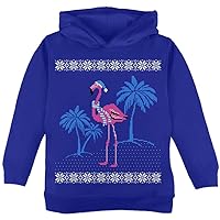 Old Glory Flamingo Winter Ugly Christmas Sweater Toddler Hoodie