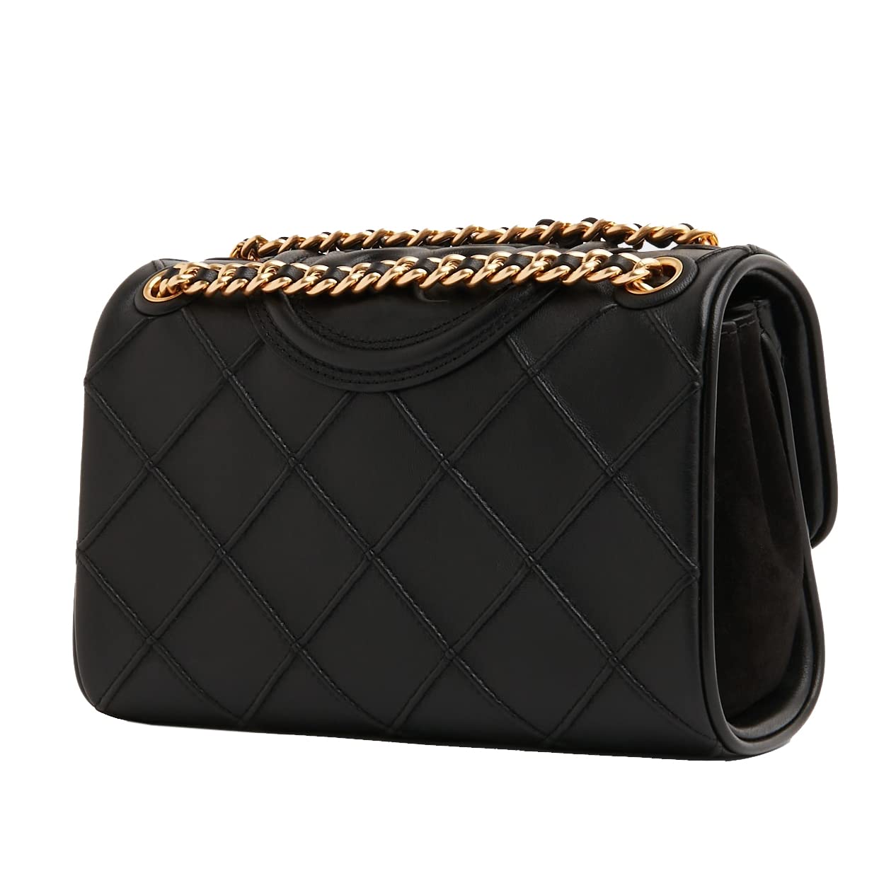 Tory Burch Women's Black Leather Small Fleming Soft Convertible Shoulder Handbag