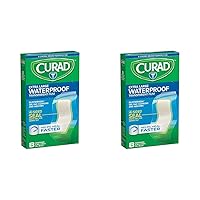 Curad Waterproof Blisterheal Hydrocolloid, Clear, 8 Count (Pack of 2)