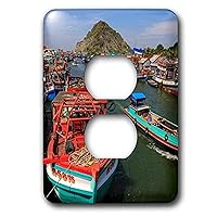 3dRose lsp_205475_6 Rach Gia Harbor Vietnam, Indochina, South East Orient Asia 2 Plug Outlet Cover