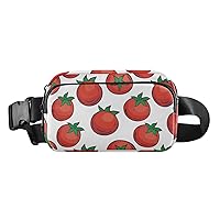 Red Cherry Tomatoes Belt Bag for Women Men Water Proof Sling Bags with Adjustable Shoulder Tear Resistant Fashion Waist Packs for Running