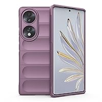 Aikukiki Case for Honor 90 5G,Honor 90 Case,Luxury Heavy Duty 3D Striped Pattern Sensory Soft Silicone Full Portection Shockproof Girls Women Phone Case for Honor 90 5G,REA-AN00 REA-NX9 (Purple)