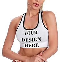 Custom Sports Bra Custom Women's Crop Top Add Your Text Image Logo Personalized Yoga Tank Top Custom Bra
