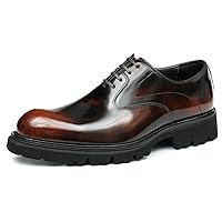 Men's Oxfords Black Formal Dress Business Shoes Comfort Leather Pionted Toe Derby Casual Shoes for Men