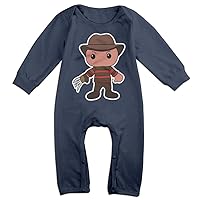 Infant Freddy Krueger Cute Unisex Baby Onesie Bodysuit Long-Sleeve Navy 12 Months