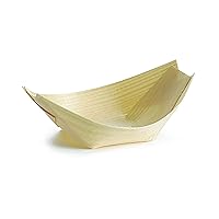 TableCraft Products BAMDB45 Serving Boat, Disposable Pinewood, 4.7
