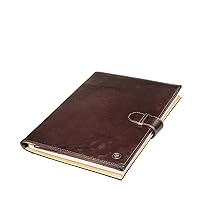 Luxury Leather Document Padfolio | The Gallo | Handcrafted in Italy | Dark Chocolate Brown