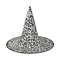 MQGMZ Mqgmzleopard Print Print Enchantingly Halloween Witch Hat Cute Foldable Pointed Novelty Witch Hat Kids Adults
