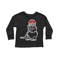 Threadrock Little Boys' Hockey Snowman Toddler Long Sleeve T-Shirt