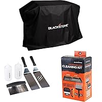 Blackstone 5482 Griddle Cover & 1542 Flat top Griddle Professional Grade Accessory Tool Kit & 5060 Grill & Griddle Kit 8 Pieces Premium Flat Top Grill Accessories Cleaner Tool Set
