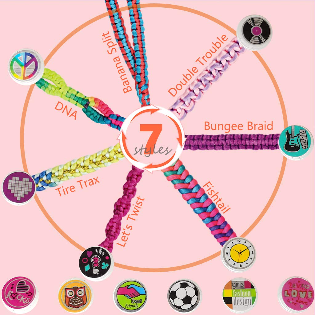 IQKidz Friendship Bracelet Maker Kit - Making Bracelets Craft Toys for Girls Age 8-12 yrs, Cool Birthday Gifts for 7, 9, 10, 11 Years Old Kids, Christmas Gift Set