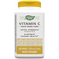 Vitamin C with Rose Hips; 1000 mg Vitamin C per Serving; 250 Capsules