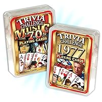 1977 Trivia Playing Cards & 1970's Music Trivia Combo: 1977 Birthday or Anniversary