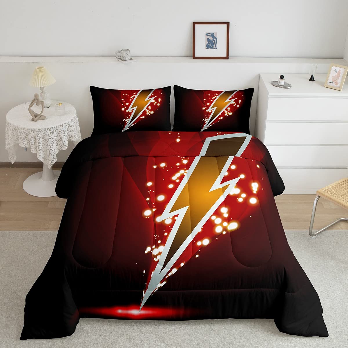 Mua Manfei Flash Bedding Set,Lightning Strike Comforter Set with ...