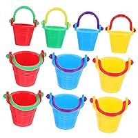 ERINGOGO 40 Pcs Doll House Bucket Foldable Pail Buckets Toys for Kids Foldable Beach Bucket Sand Buckets for Kids Mini Toy Toys for Infants Home Decor Baby Shovel Summer Plastic