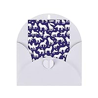 Wolfs Printed Patterns Print Blank Greeting Cards, Love Buttons, Pearl Paper Envelopes Suitable For Various Occasions - Anniversary Cards, Thank You Cards, Holiday Cards, Wedding Cards, Congratulations, And More