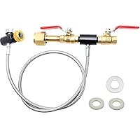CGA320 G1/2 CO2 Cylinder Refill Adapter Hose, CO2 Refill Station Connector Kit for Filling soda-maker(CGA320 to TR21-4, Dual Valve With Gauge) (24 Inch)