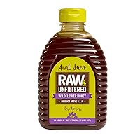 Aunt Sue’s Raw & Unfiltered Wildflower Honey, 32 Ounce (2 LB), Strained Pure Honey