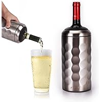 Wine Chiller - Premium Wine Bottle Chiller Double Walled, Vacuum Insulated Wine Cooler for Most 750mL Champagne and Wine Bottles - Iceless Wine Chiller with Up To 6 Hours Cold Temperature Retention