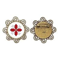 mas origa Flower Pattern Flower Brooch pins Jewelry for Girls, medium