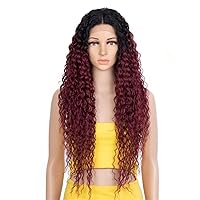 Hair Synthetic Lace Wig Long Wavy Wig 30 Inch Blonde Wigs For Black Women Ombre Blonde Wig Synthetic Lace Wig