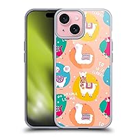 Head Case Designs Officially Licensed Haroulita Falala Llama Animal Patterns Soft Gel Case Compatible with Apple iPhone 15 and Compatible with MagSafe Accessories