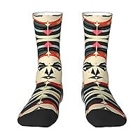 YQxwJL Mid-Calf Socks for Men Women,Funny Socks,Winter Warm SocksBriefs-& Sports Hunting Arrows Triangles Deer