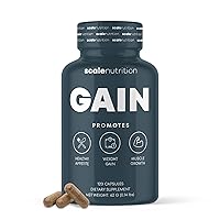 Gain | Appetite Booster, Muscle Growth, Weight Gain, and Digestion Support Pills for Men and Women to Eat More | Creatine & Natural Herbs Supplement 120 Capsules